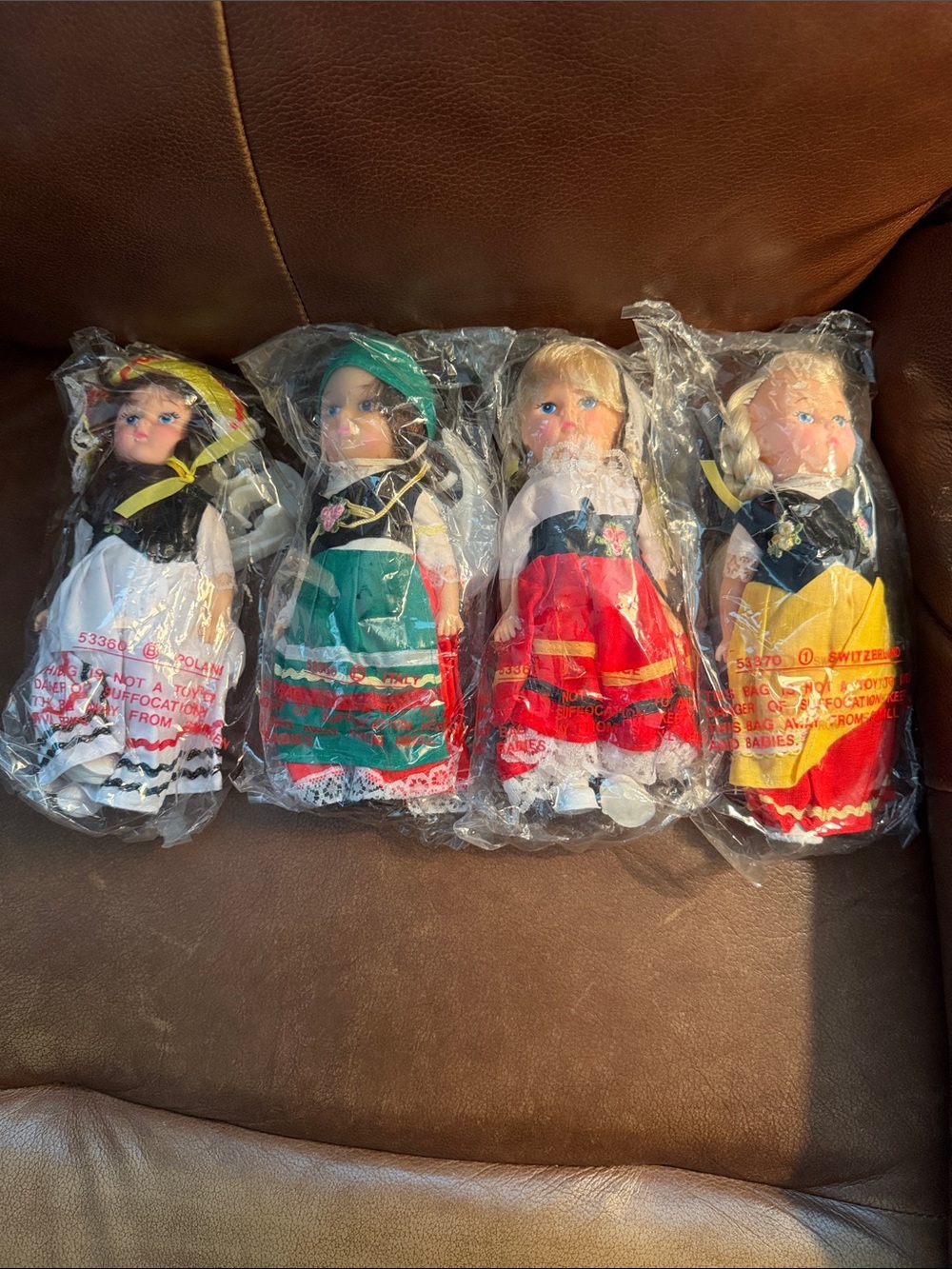 Set of 4 Vintage Nationality Costume Dolls New in packaging